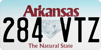 AR license plate 284VTZ