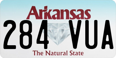 AR license plate 284VUA