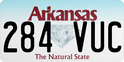 AR license plate 284VUC