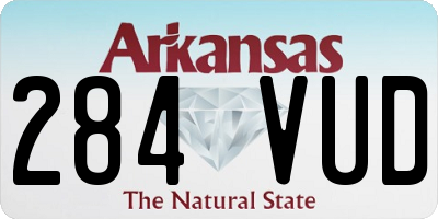 AR license plate 284VUD
