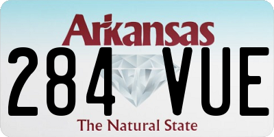 AR license plate 284VUE
