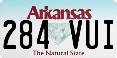 AR license plate 284VUI