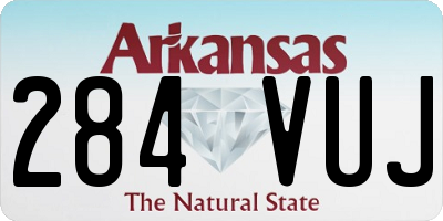 AR license plate 284VUJ