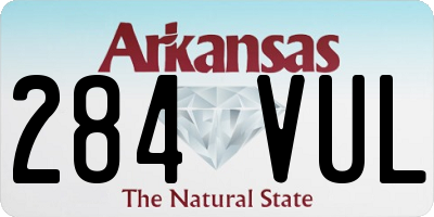 AR license plate 284VUL
