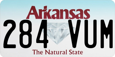 AR license plate 284VUM