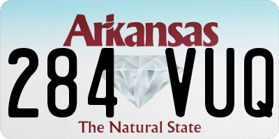 AR license plate 284VUQ