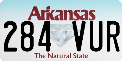AR license plate 284VUR