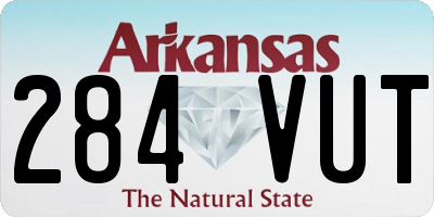 AR license plate 284VUT
