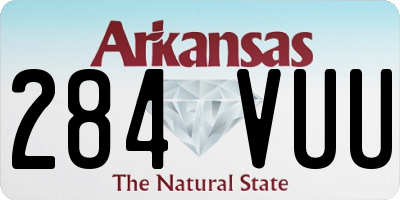 AR license plate 284VUU