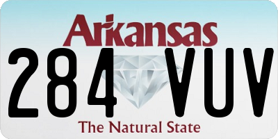 AR license plate 284VUV