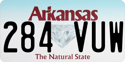 AR license plate 284VUW