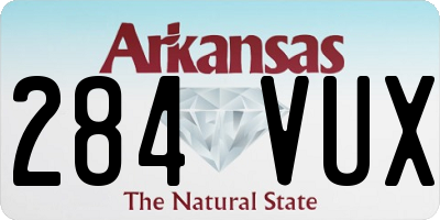 AR license plate 284VUX
