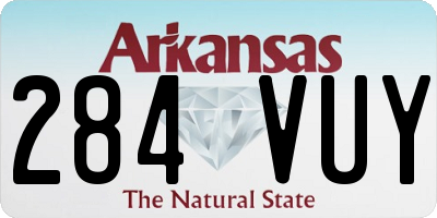 AR license plate 284VUY