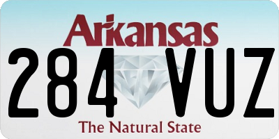 AR license plate 284VUZ