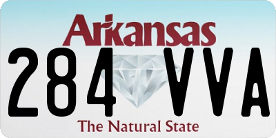 AR license plate 284VVA