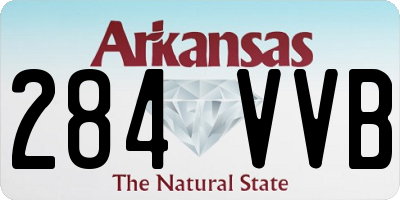 AR license plate 284VVB