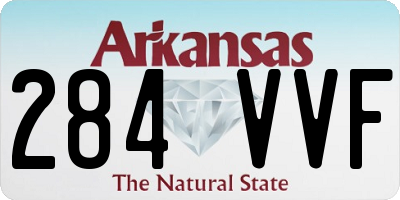 AR license plate 284VVF