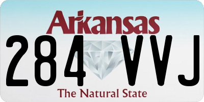 AR license plate 284VVJ