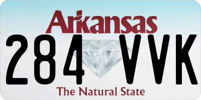 AR license plate 284VVK