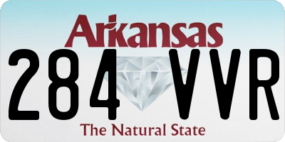 AR license plate 284VVR