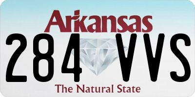 AR license plate 284VVS