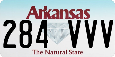 AR license plate 284VVV