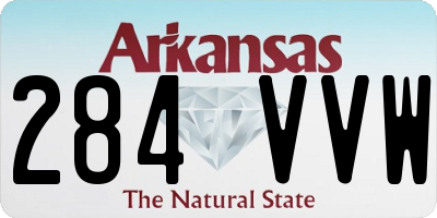 AR license plate 284VVW