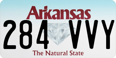 AR license plate 284VVY