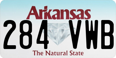AR license plate 284VWB