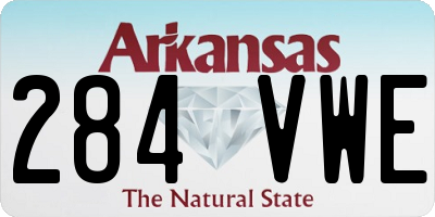 AR license plate 284VWE