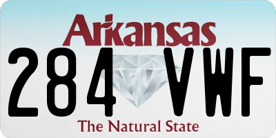 AR license plate 284VWF
