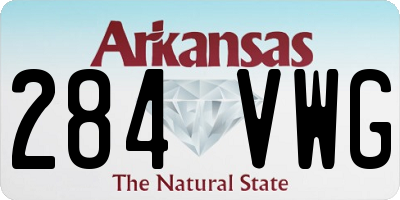AR license plate 284VWG