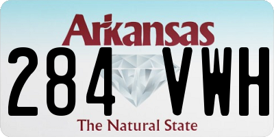 AR license plate 284VWH