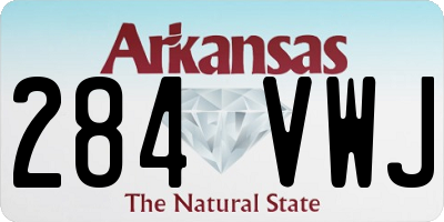 AR license plate 284VWJ