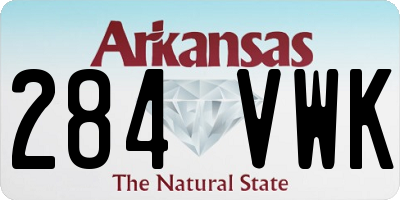 AR license plate 284VWK