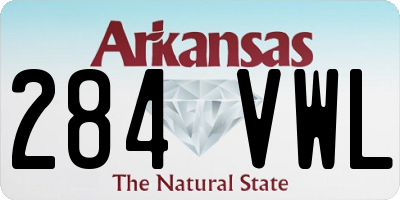 AR license plate 284VWL