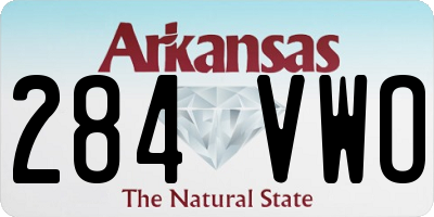 AR license plate 284VWO