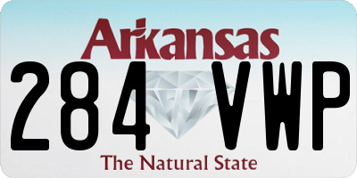 AR license plate 284VWP