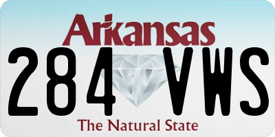 AR license plate 284VWS