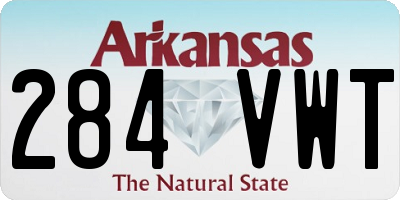 AR license plate 284VWT