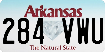 AR license plate 284VWU