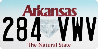 AR license plate 284VWV
