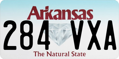 AR license plate 284VXA
