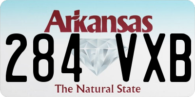 AR license plate 284VXB