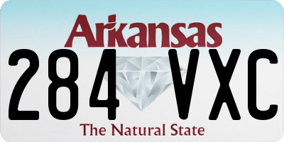 AR license plate 284VXC