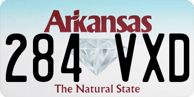 AR license plate 284VXD