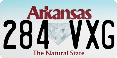 AR license plate 284VXG