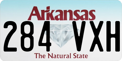 AR license plate 284VXH