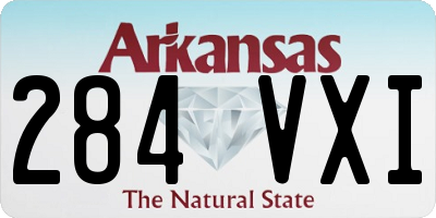 AR license plate 284VXI