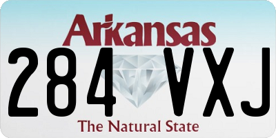 AR license plate 284VXJ